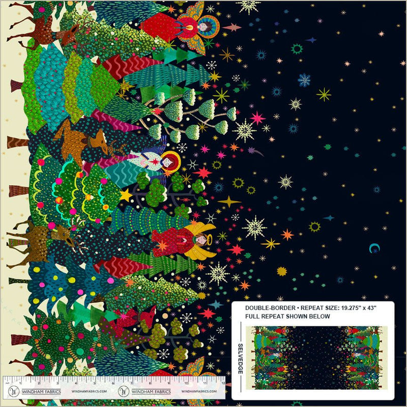 PRE-Order Sally Kelly- Celestial Skies- Double Border 55839DM-3-Night-Multi- 19 1/4" x 43" May 2027 - Modern Fabric Shoppe