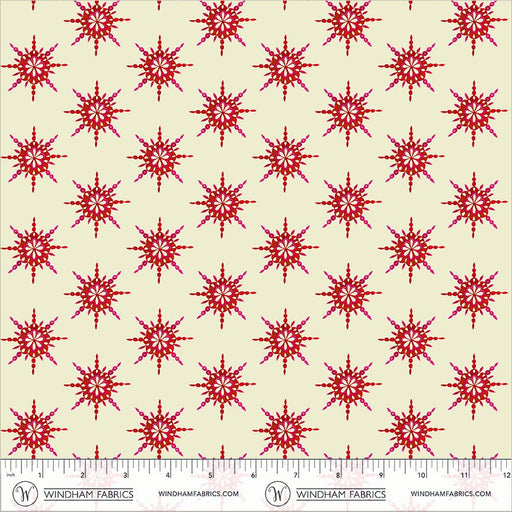 PRE-Order Sally Kelly- Celestial Skies- Starburst 55846D-10-Cream/Red- Half Yard- May 2027 - Modern Fabric Shoppe