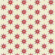 PRE-Order Sally Kelly- Celestial Skies- Starburst 55846D-10-Cream/Red- Half Yard- May 2027 - Modern Fabric Shoppe