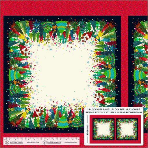 PRE-Order Sally Kelly- Celestial Skies- Stella Pine Square 55840DMP-2-Cream-Multi- 20" x 43" May 2027 - Modern Fabric Shoppe