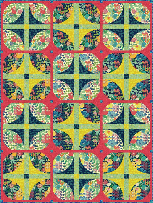 PRE - Order Sally Kelly - Courtyard Checkerboard Quilt Kit featuring Sunshine - April 2026 - Modern Fabric Shoppe