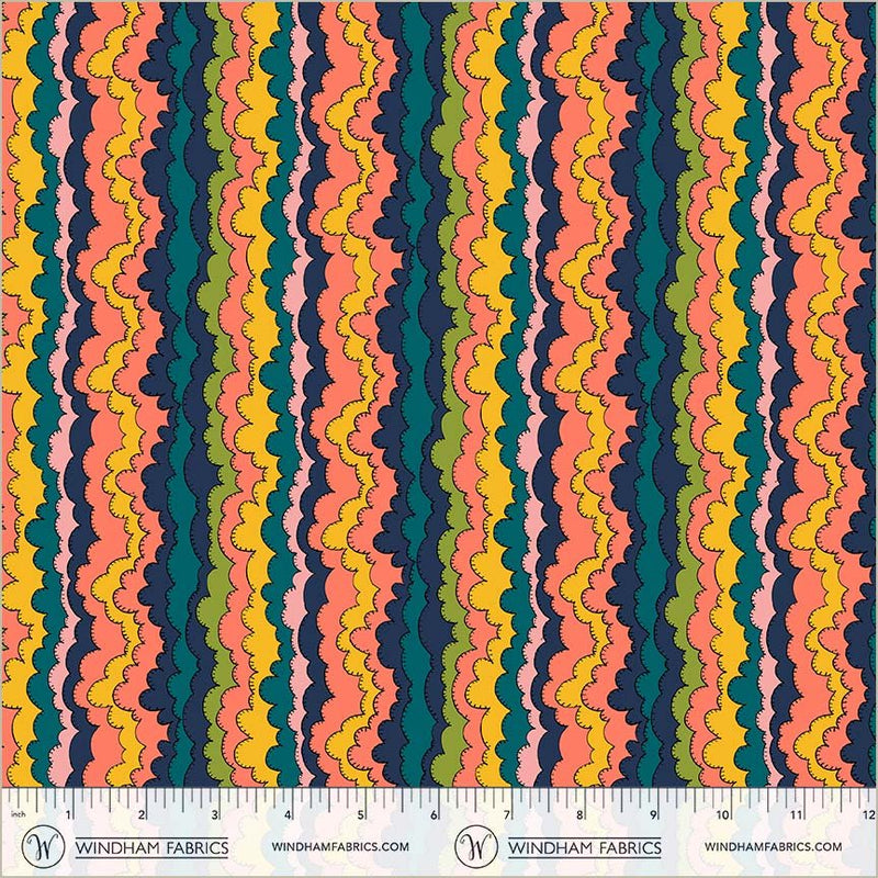 PRE - Order Sally Kelly - Sunshine - Aurora 54977D - 1 Indigo - Half Yard - April 2026 - Modern Fabric Shoppe