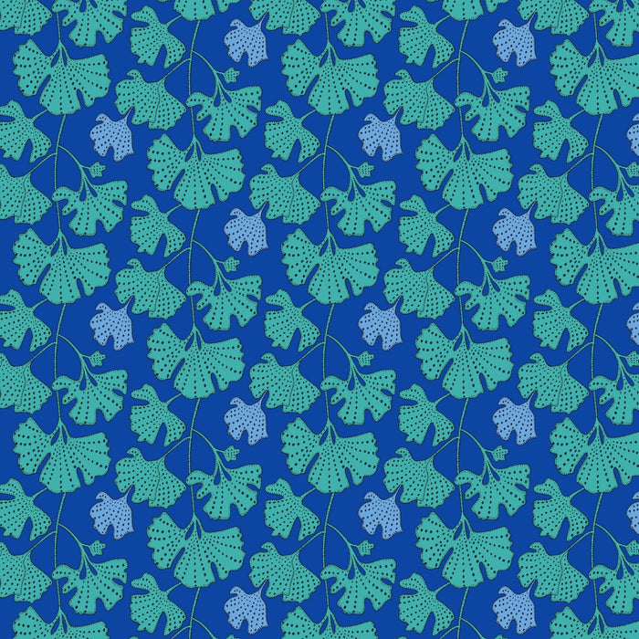 PRE - Order Sally Kelly - Sunshine - Ginkgo 54978D - 10 Cerulean Half Yard - April 2026 - Modern Fabric Shoppe
