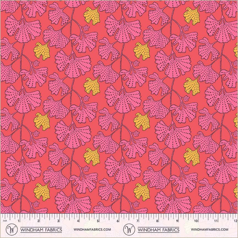 PRE - Order Sally Kelly - Sunshine - Ginkgo 54978D - 9 Guave Half Yard - April 2026 - Modern Fabric Shoppe