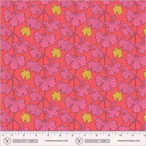 PRE - Order Sally Kelly - Sunshine - Ginkgo 54978D - 9 Guave Half Yard - April 2026 - Modern Fabric Shoppe