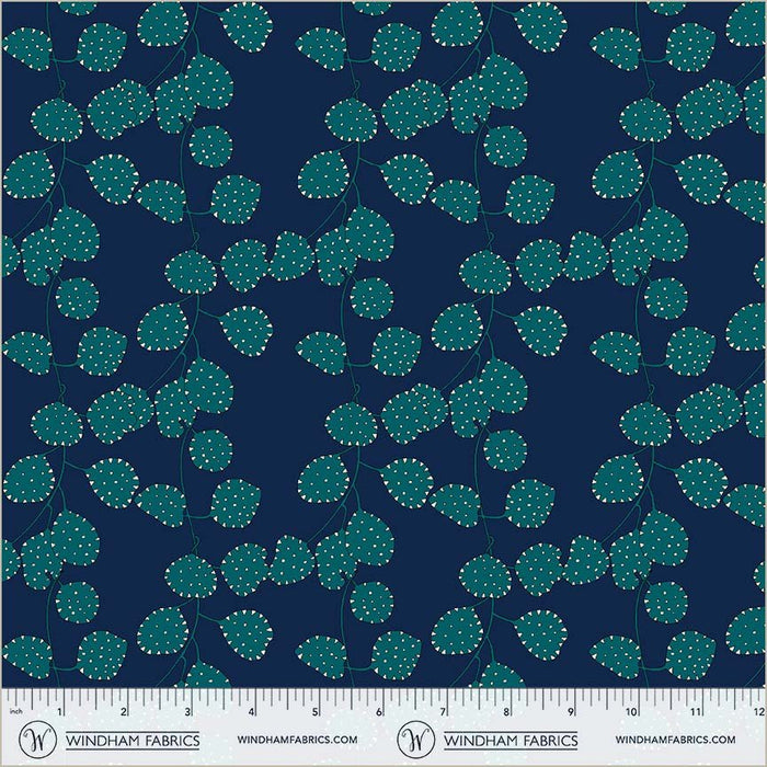 PRE - Order Sally Kelly - Sunshine - Honesty 54979D - 1 Indigo Half Yard - April 2026 - Modern Fabric Shoppe