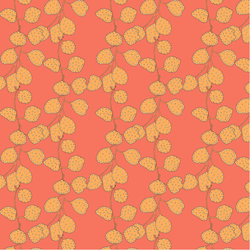 PRE - Order Sally Kelly - Sunshine - Honesty 54979D - 12 Coral Half Yard - April 2026 - Modern Fabric Shoppe