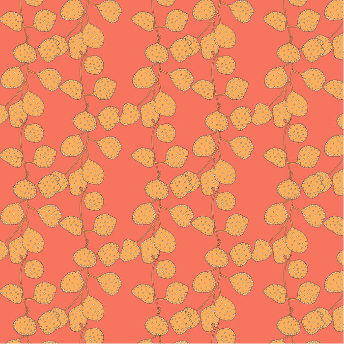 PRE - Order Sally Kelly - Sunshine - Honesty 54979D - 12 Coral Half Yard - April 2026 - Modern Fabric Shoppe