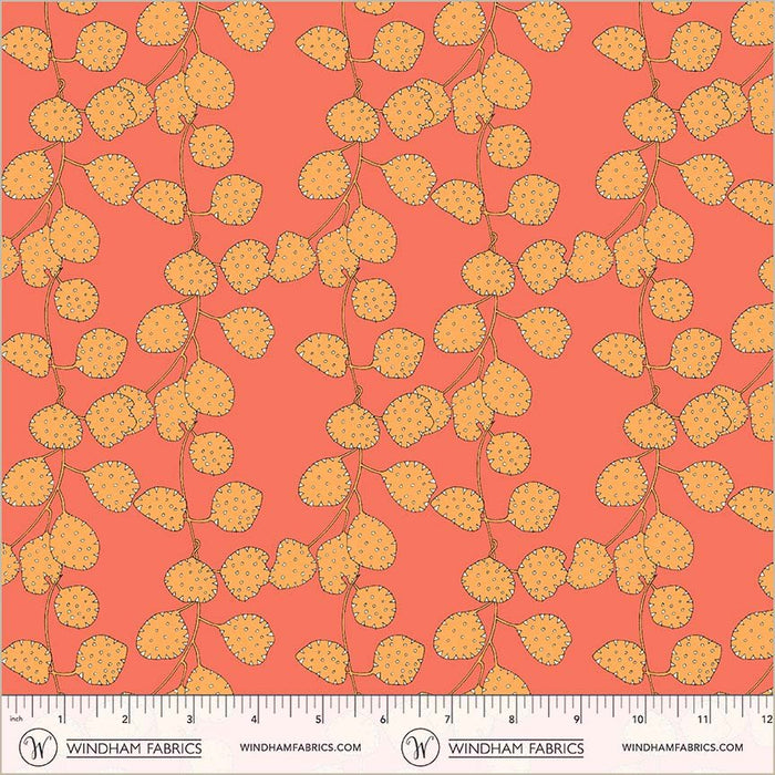 PRE - Order Sally Kelly - Sunshine - Honesty 54979D - 12 Coral Half Yard - April 2026 - Modern Fabric Shoppe