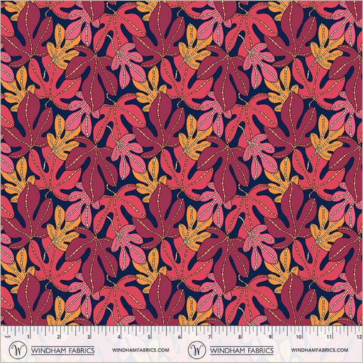 PRE - Order Sally Kelly - Sunshine - Monstera 54976D - 1 Indigo - Half Yard - April 2026 - Modern Fabric Shoppe
