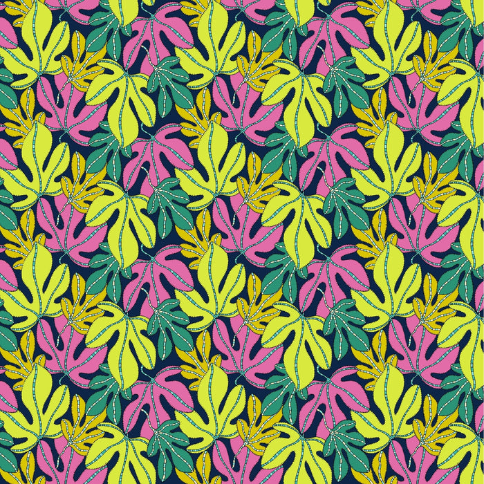 PRE - Order Sally Kelly - Sunshine - Monstera 54976D - X Multi - Half Yard - April 2026 - Modern Fabric Shoppe