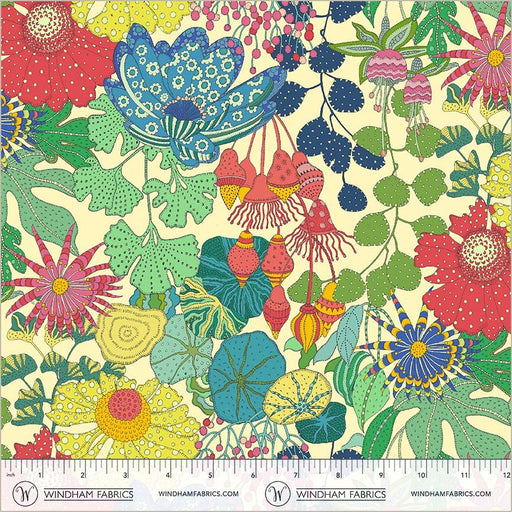PRE - Order Sally Kelly - Sunshine - Peony Park 54974D - 2 Cream - Half Yard - April 2026 - Modern Fabric Shoppe