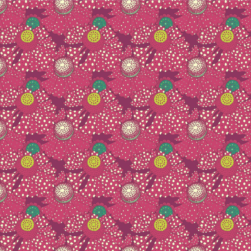 PRE - Order Sally Kelly - Sunshine - Polka Flower 54975D - 3 Plum - Half Yard - April 2026 - Modern Fabric Shoppe