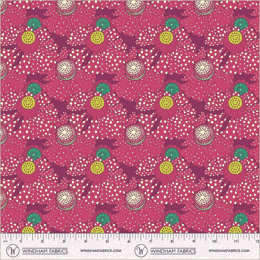 PRE - Order Sally Kelly - Sunshine - Polka Flower 54975D - 3 Plum - Half Yard - April 2026 - Modern Fabric Shoppe
