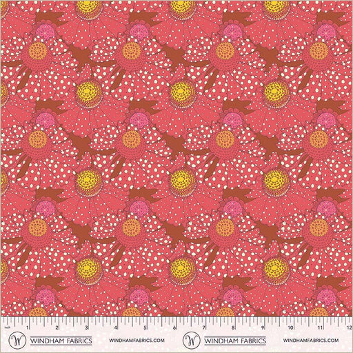PRE - Order Sally Kelly - Sunshine - Polka Flower 54975D - 4 Crimson - Half Yard - April 2026 - Modern Fabric Shoppe