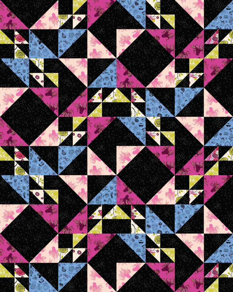 PRE - ORDER Sarah Watts - Bird Hill Quilt Kit featuring Ink Shop - October 2026 - Modern Fabric Shoppe