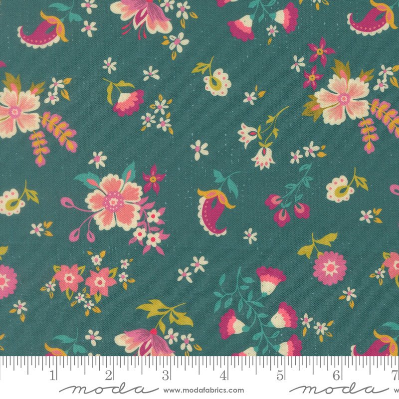 PRE - Order Sitara by Crystal Manning - Davina Dark Teal 11982 14 - Half Yard - September 2026 - Modern Fabric Shoppe