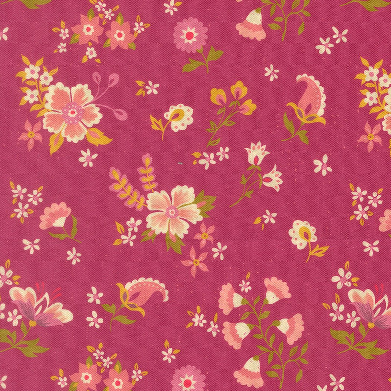 PRE - Order Sitara by Crystal Manning - Davina Pomegranate 11982 24 - Half Yard - September 2026 - Modern Fabric Shoppe
