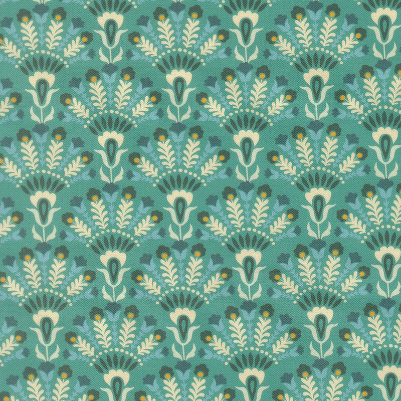 PRE - Order Sitara by Crystal Manning - Opaline Blue Chili 11983 16 - Half Yard - September 2026 - Modern Fabric Shoppe