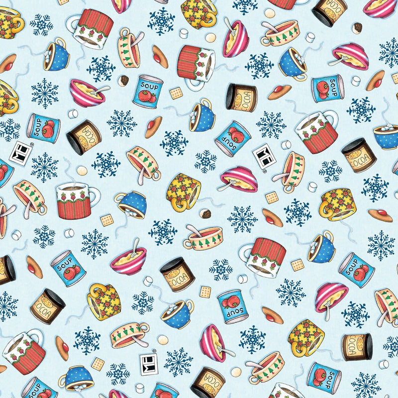PRE - Order Snow Days by Mary Engelbreit - Cozy Cupboard PWMY033.MULTI - Half Yard June 2026 - Modern Fabric Shoppe