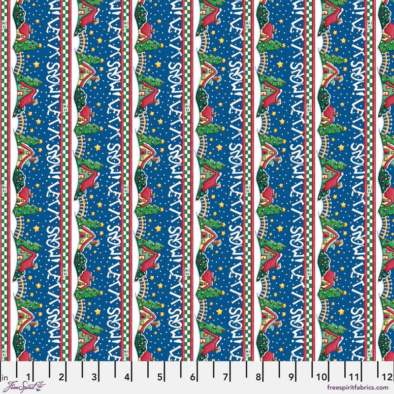 PRE - Order Snow Days by Mary Engelbreit - Let it Snow PWMY037.BLUE - Half Yard June 2026 - Modern Fabric Shoppe