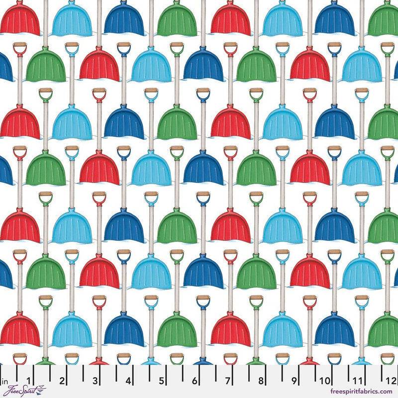 PRE - Order Snow Days by Mary Engelbreit - Snow Shovels PWMY032.WHITE - Half Yard June 2026 - Modern Fabric Shoppe