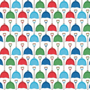 PRE - Order Snow Days by Mary Engelbreit - Snow Shovels PWMY032.WHITE - Half Yard June 2026 - Modern Fabric Shoppe