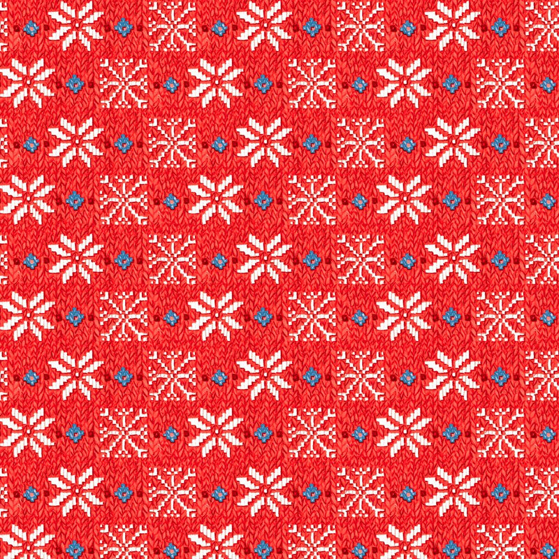 PRE - Order Snow Days by Mary Engelbreit - Winter Sweater PWMY041.RED - Half Yard June 2026 - Modern Fabric Shoppe