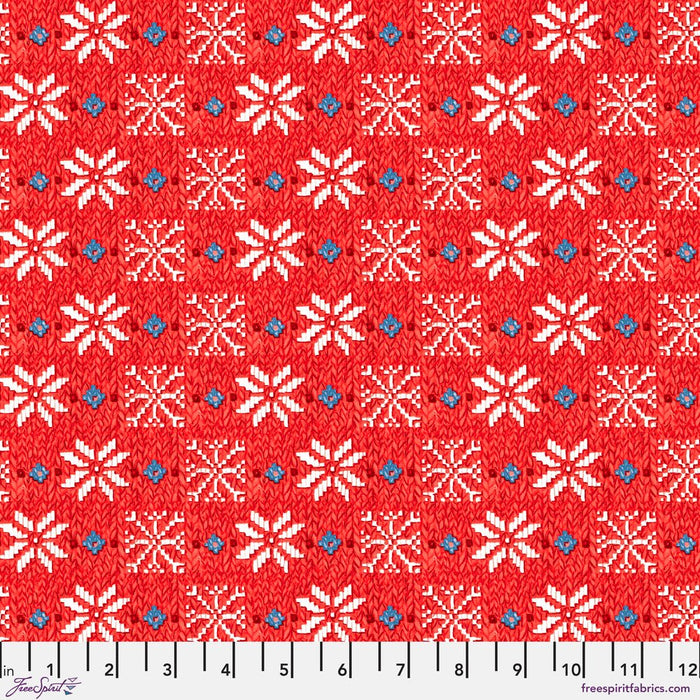 PRE - Order Snow Days by Mary Engelbreit - Winter Sweater PWMY041.RED - Half Yard June 2026 - Modern Fabric Shoppe