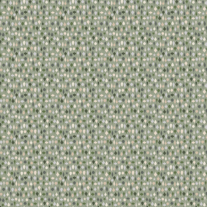 PRE - Order Snowfall by Pippa Shaw - Baubles 91031M - 71 Sage - Half Yard - June 2025 - Modern Fabric Shoppe