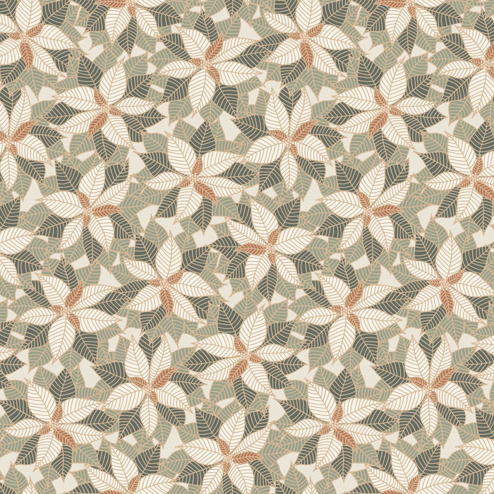 PRE - Order Snowfall by Pippa Shaw - Poinsettia 91028 - 11 Cream - Half Yard - June 2025 - Modern Fabric Shoppe