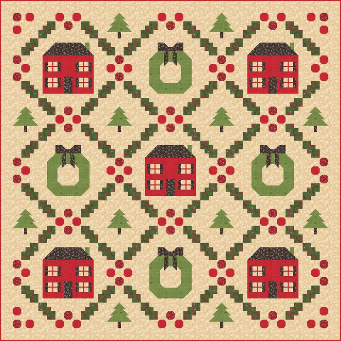 PRE - ORDER Stacy Iest Hsu - Home for the Holidays Quilt Kit - featuring Holiday Cheer - May 2026 - Modern Fabric Shoppe