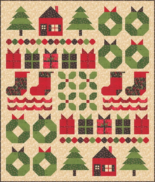 PRE - ORDER Stacy Iest Hsu - Tis The Season Quilt Kit - featuring Holiday Cheer - May 2026 - Modern Fabric Shoppe
