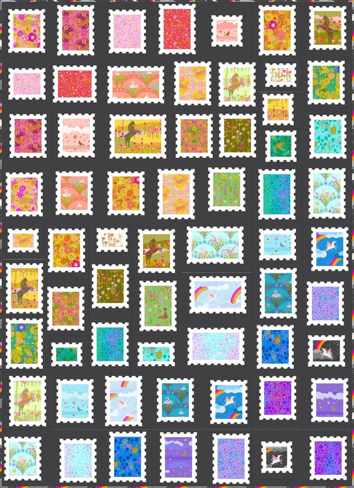 PRE - Order Stamp Quilt Kit - Dark featuring Menagerie by Alison Glass - November 2026 - Modern Fabric Shoppe