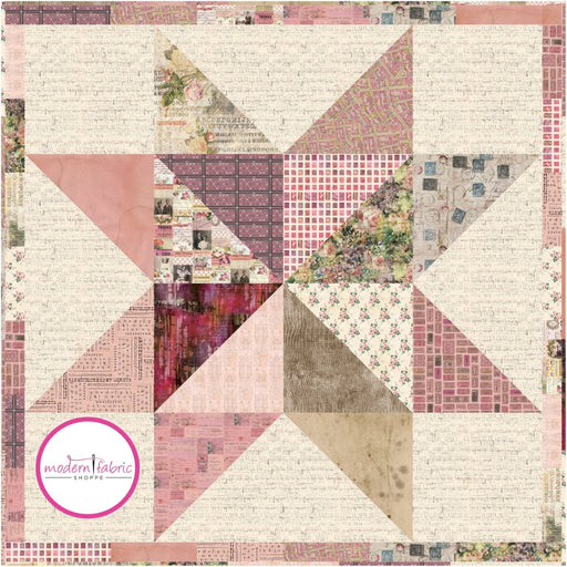 PRE-ORDER Standout Star Quilt Kit featuring Electric Elements- Pink by Tim Holtz- October 2024 - Modern Fabric Shoppe