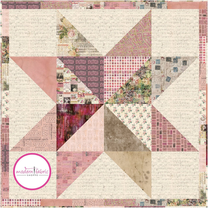 PRE-ORDER Standout Star Quilt Kit featuring Electric Elements- Pink by Tim Holtz- October 2024 - Modern Fabric Shoppe