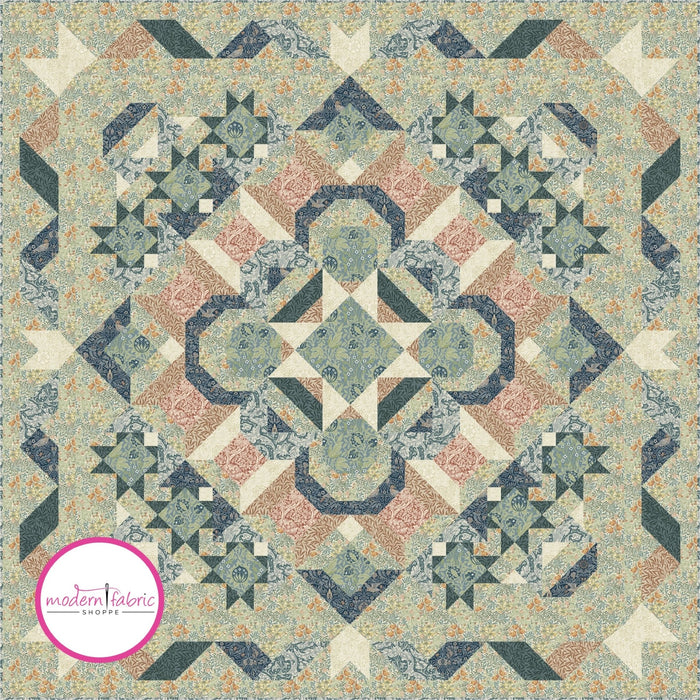 PRE-ORDER Stella Starbust Floral Quilt Kit featuring Emery Walker by Morris & Company- October 2024 - Modern Fabric Shoppe