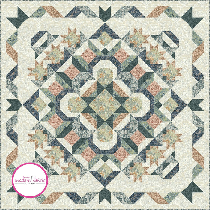 PRE-ORDER Stella Starbust Ivory Quilt Kit featuring Emery Walker by Morris & Company- October 2024 - Modern Fabric Shoppe