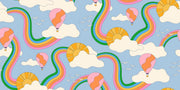 PRE-ORDER Sticker Book by Kimberly Kight- RS3117 13- Water Blue - Half Yard- June 2027 - Modern Fabric Shoppe