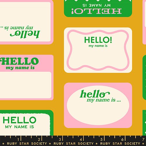 PRE-ORDER Sticker Book by Kimberly Kight- RS3120 12- Goldenrod - Half Yard- June 2027 - Modern Fabric Shoppe