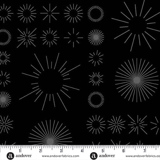 PRE - ORDER Still by Libs Elliott - Black Burst A - 1347 - K Half Yard - March 2025 - Modern Fabric Shoppe