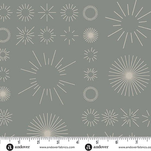 PRE - ORDER Still by Libs Elliott - Pewter Burst A - 1347 - C Half Yard - March 2025 - Modern Fabric Shoppe