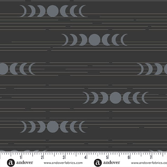 PRE - ORDER Still by Libs Elliott - Shale Moon Phases A - 1351 - K Half Yard - March 2025 - Modern Fabric Shoppe