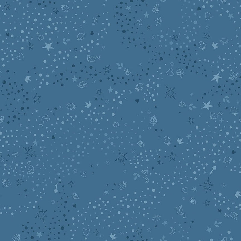 PRE - Order Storybook Basics by Jennifer Long - C365 Coastal Blue - Half Yard January 2027 - Modern Fabric Shoppe
