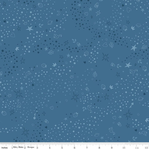 PRE - Order Storybook Basics by Jennifer Long - C365 Coastal Blue - Half Yard January 2027 - Modern Fabric Shoppe