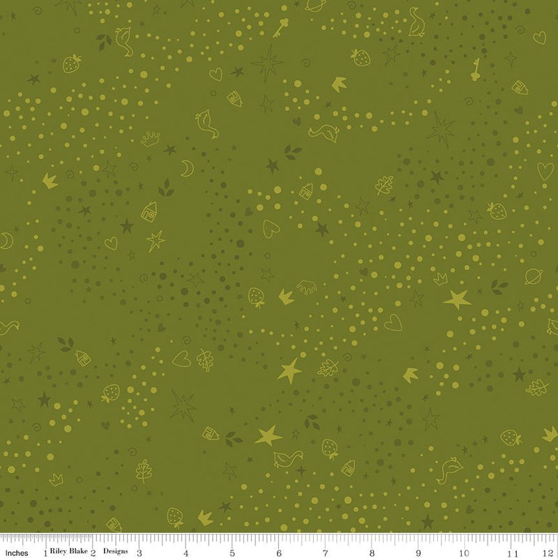 PRE - Order Storybook Basics by Jennifer Long - C365 Parsley - Half Yard January 2027 - Modern Fabric Shoppe