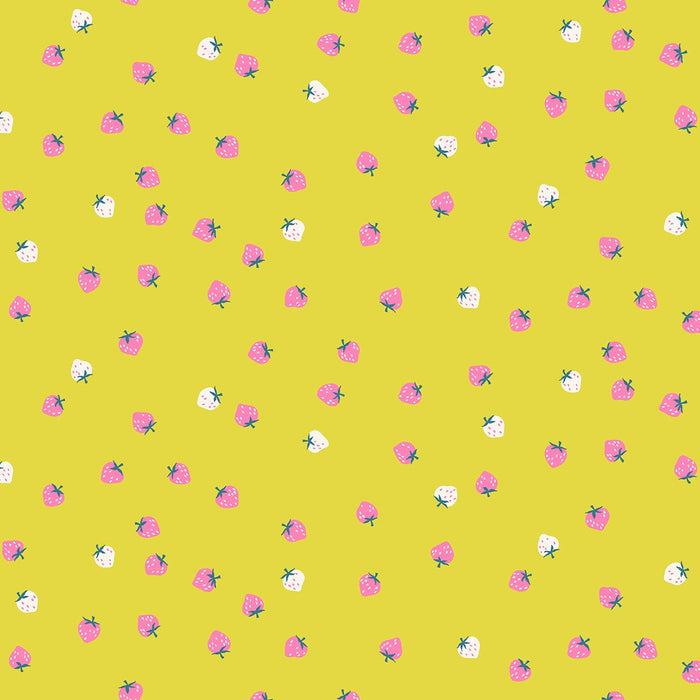 PRE - ORDER Strawberry by Kimberly Kight - Strawberry Citron RS3086 17 - Half Yard - May 2025 - Modern Fabric Shoppe