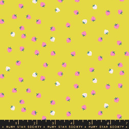 PRE - ORDER Strawberry by Kimberly Kight - Strawberry Citron RS3086 17 - Half Yard - May 2025 - Modern Fabric Shoppe