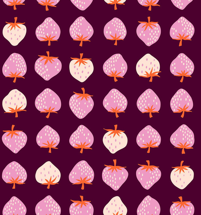 PRE - ORDER Strawberry by Kimberly Kight - Strawberry Deep Plum RS3084 19 - Half Yard - May 2025 - Modern Fabric Shoppe