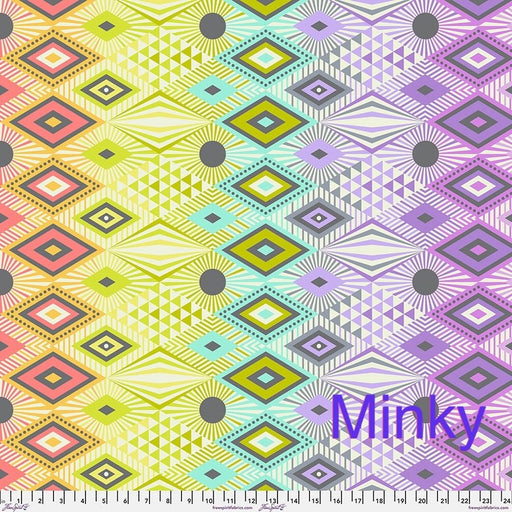 PRE-Order Tabby Road Deja Vu- MINKY Disco Lucy MKTP003.PRISM- Half Yard - Modern Fabric Shoppe